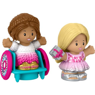 Fisher-Price Little People Toddler Toys Barbie Party Figure Set with 2 Characters for Preschool Pret...