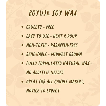 BOYUJK Premium Natural Candle Wax 100% Organic Soy