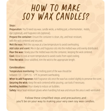 BOYUJK Premium Natural Candle Wax 100% Organic Soy