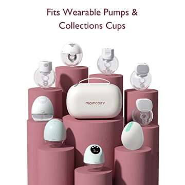 Momcozy Breast Pump Bag for Hands-Free Wearable Breast Pumps, Hard Shell Case with Removable Tray, W...