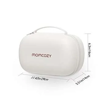 Momcozy Breast Pump Bag for Hands-Free Wearable Breast Pumps, Hard Shell Case with Removable Tray, Watertight Breast Pump Storage Bag for Pumping Bag, Diaper Bag, or Handbag（Holds 2 Pumps）
