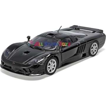 Motormax Saleen S7 Diecast 1:18 Black - Remarkably Detailed Collectible