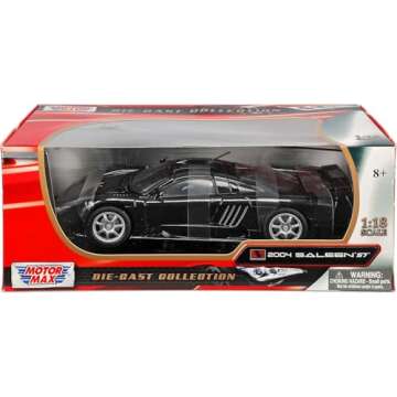 Shop Motormax Saleen S7 Diecast 1:18 Black Model Now