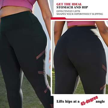 YOHOYOHA Plus Size Yoga Pants for Breathable Comfort