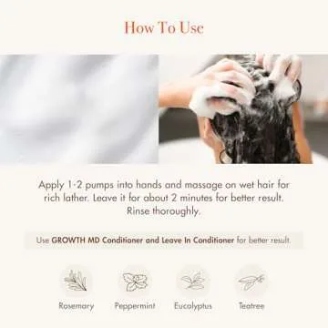 Red by Kiss Growth MD Scalp Shampoo, 5X Menthol Extra Tingling for Thicker & Fuller Hair, Vitamins & Biotin Infused for Strengthening & Itch Relief, Vegan Formula & Cruelty Free (10oz)