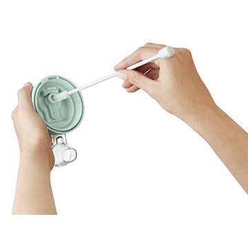 Ello Bottle Brush and Straw Cleaning Set, Perfect for Cleaning Large Waterbottles and Tumblers, Dishwasher Safe, BPA Free