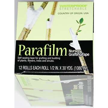 Parafilm Nursery Grafting Tapes (12 Rolls; 0.5"Wide X 1080" Long Per Roll)
