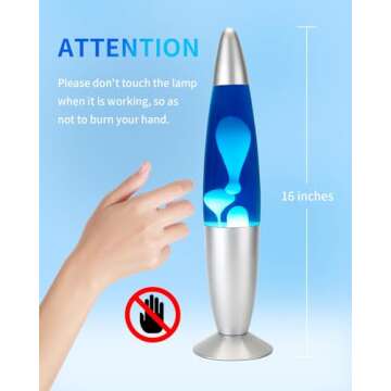 Rumiom 16 inches Liquid Motion Lamps, Gorgeous Night Light Lamp for Bedroom with Silver Base, Relaxi...