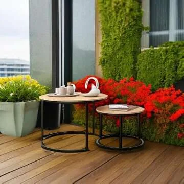 Stylish Round Coffee Table Set for Modern Living Spaces