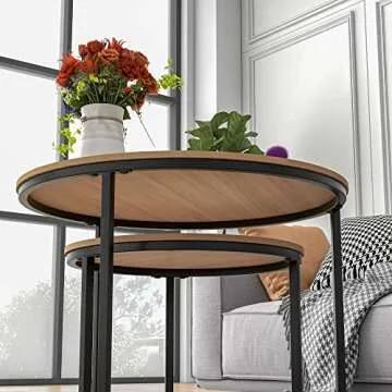 Stylish Round Coffee Table Set for Modern Living Spaces