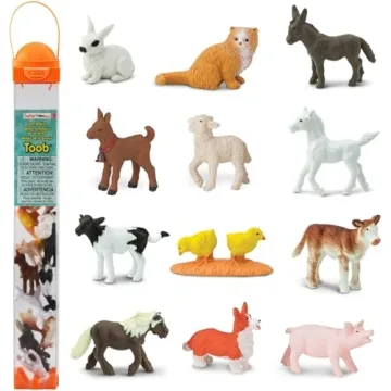 Safari Ltd. Farm Babies TOOB - 12 Miniature Animal Figurines for Kids 3+