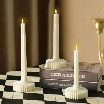 Set of 3 Elegant Unscented Soy Wax Candles