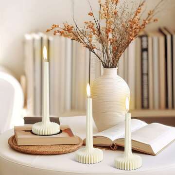 Set of 3 Elegant Unscented Soy Wax Candles