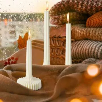 Set of 3 Elegant Unscented Soy Wax Candles