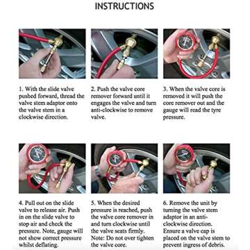 ARB ARB505 Deflator Kit 10-60 PSI Tire Pressure Gauge Rapid Air Down Offroad Kit With Recovery Gear Pouch (PSI)