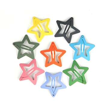 YAOKUA Star Hair Clips for Girls - 50 Pcs No Slip Barrettes