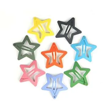 YAOKUA Star Hair Clips for Girls - 50 Pcs No Slip Barrettes