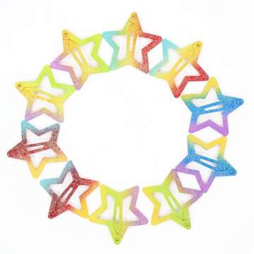 YAOKUA Star Hair Clips for Girls - 50 Pcs No Slip Barrettes