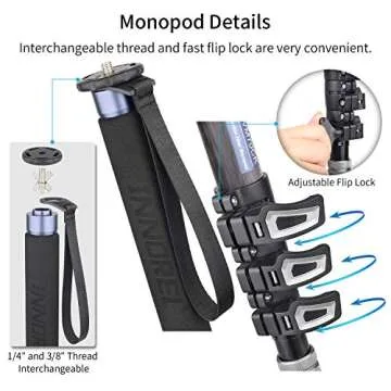 Carbon Fiber Video Monopod Kit - Lightweight & Versatile