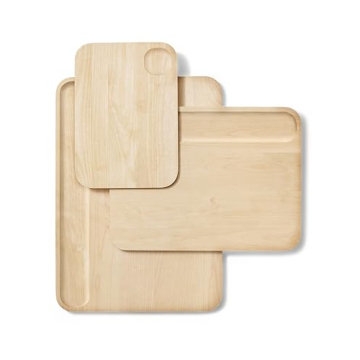Caraway 4-Piece Eco-Friendly Wood Cutting Board Set