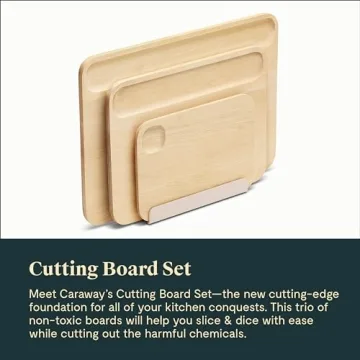 Caraway 4-Piece Eco-Friendly Wood Cutting Board Set