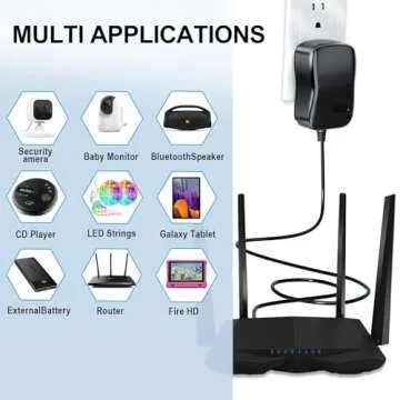 SoulBay 12V Power Supply Universal AC DC Adapter Charger with Adjustable Output 5V 9V 3V 6V 4.5V 7.5V 12 Volt 1A 1.5A 2A for LED Strip Light CCTV Camera BT Speaker GPS Webcam Router, 5 FT Cord, 30W