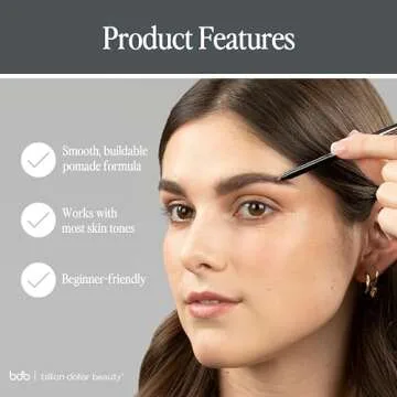 Billion Dollar Brows Universal Eyebrow Pencil – Dual-Ended Design with Precision Tip & Spoolie, Matte Finish, Waterproof, Easy to Use, Vegan & Cruelty-Free for Perfectly Defined Brows