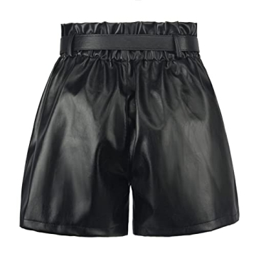 RAMISU Women's Faux Leather High Waisted Shorts - Stylish & Comfortable