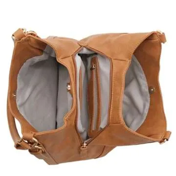 Light-weight Faux Leather Medium Hobo Bag for Daily Use