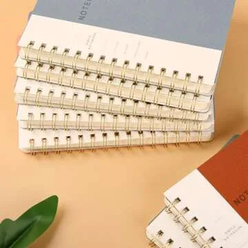 Oneirom Spiral Notebook-6.10" x 8.19" College Ruled Journal with Inner Pockets and 160 Pages,PU Leat...