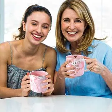 Valentines Day Gifts for Her Girlfriend Wife, 12 oz Coffee Mug for Women, Christmas Birthday Anniversary New Year Novelty Mug Gift from boyfriend Husband Daughter Son Funny Presents