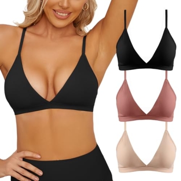 INIBUD Adjustable Wireless Bralette with Removable Padding for Daily Comfort