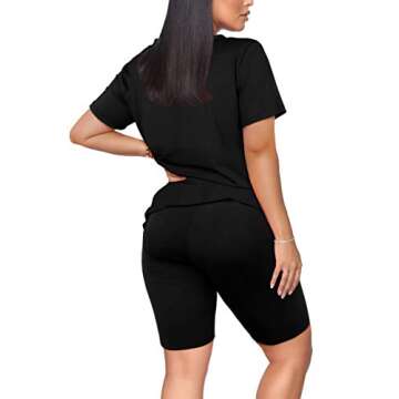 Stylish WIHOLL 2 Piece Women’s Shorts Set Travel Outfit XXL