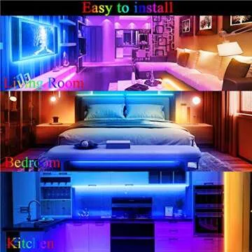 QZYL 75ft RGB LED Strip Lights with Adjustable Brightness