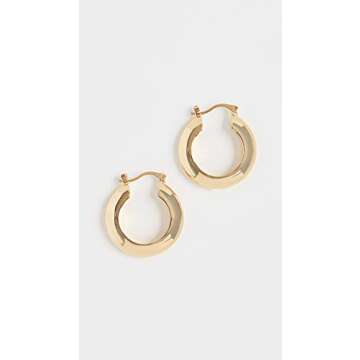 SHASHI Women's Gianna Small Hoop Earrings, Yellow Gold, One Size