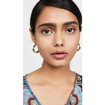 SHASHI Women's Gianna Small Hoop Earrings, Yellow Gold, One Size