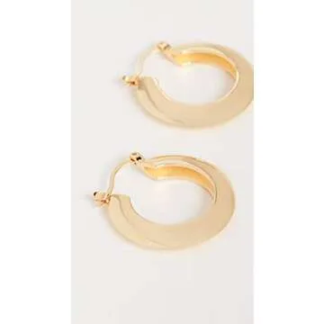 SHASHI Women's Gianna Small Hoop Earrings, Yellow Gold, One Size
