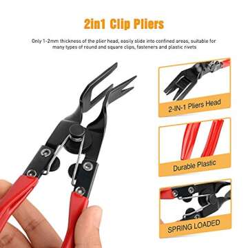 GOOACC Clip Pliers Set for Automotive & Home Use