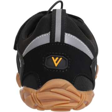 WHITIN Men's Trail Running Shoes Minimalist Barefoot Wide Width Toe Box Size 11 Gym Workout Fitness Low Zero Drop Sneakers Lightweight Black Gum 44