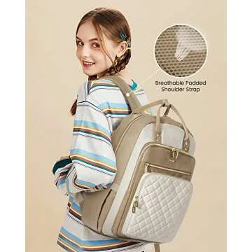 LOVEVOOK Laptop Backpack Stylish & Functional with USB Charging