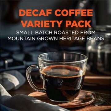 Maud's Decaf Coffee Pods Variety Pack, 80 ct - 9 Assorted Coffee Flavors - 100% Arabica Roasted Deca...