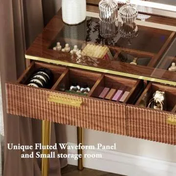 Chrangmay 47.24" Modern Makeup Vanity with Storage and Lights