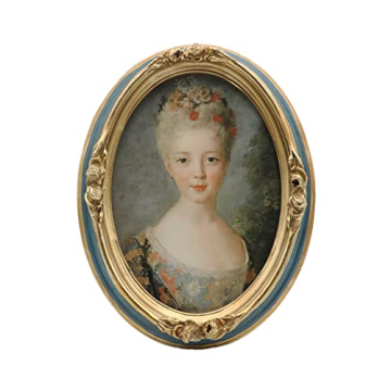 SYLVIA'S SHOP Vintage 5x7 Oval Picture Frame, Antique Ornate Luxury Photo Frame, Table Top Display a...