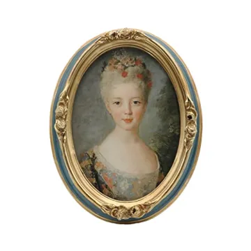 SYLVIA'S SHOP Vintage 5x7 Oval Picture Frame - Antique Luxury Photo Frame for Home