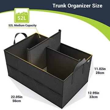 MIU COLOR Car Trunk Organizer with 8 Mesh Pockets