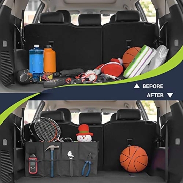 MIU COLOR Car Trunk Organizer with 8 Mesh Pockets