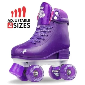 Cool Adjustable Glitter Pop Roller Skates for Kids