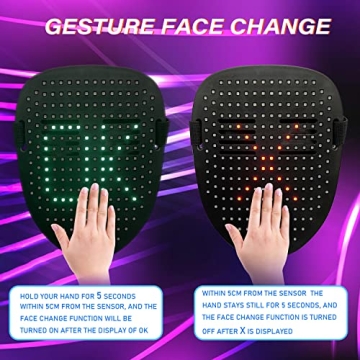 Depointer LED Mask - Gesture Sensing for Parties