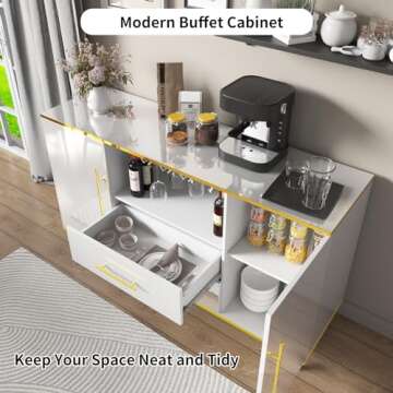 ONBRILL Kitchen Sideboard Cabinet - Elegant Storage Solution