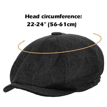 Stylish Classic Newsboy Hat for Men - Vintage Design